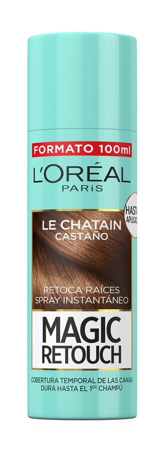 Tinte cabello retoca raíces en spray magic retouch L'Oréal 100ml castaño