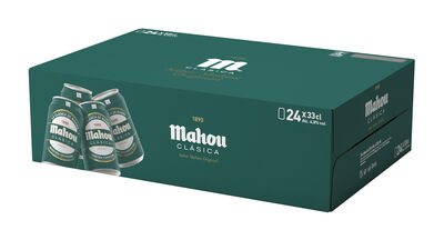 Cerveza rubia Mahou Cl&aacute;sica pack 24 latas 33cl