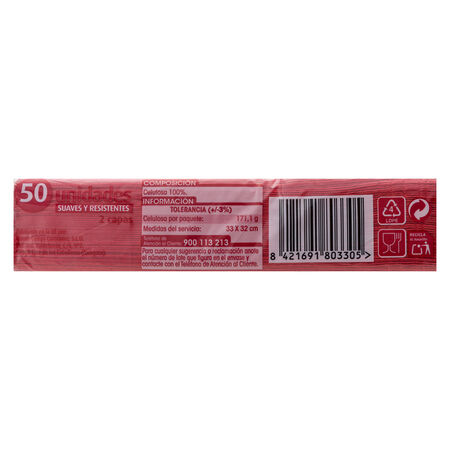 Servilletas Lanta 50 uds doble capa color rojo