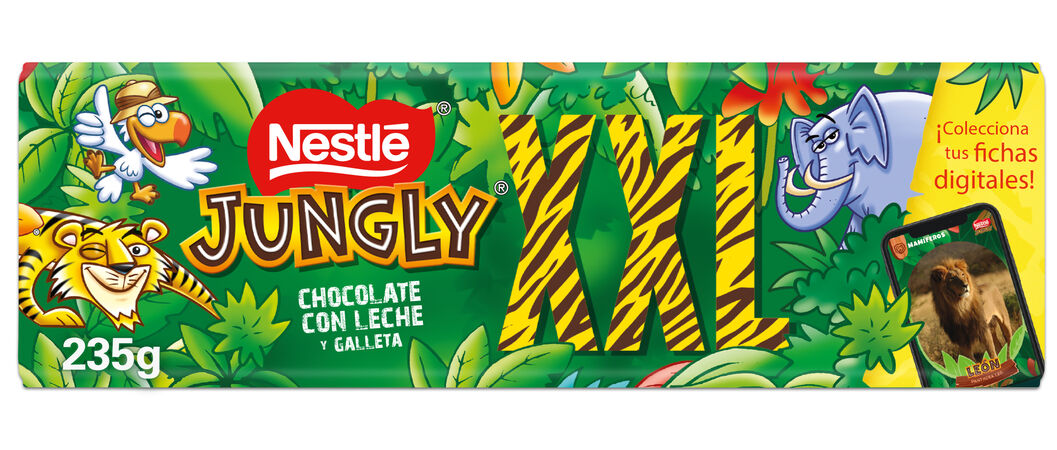 Chocolate con leche y galletas Nestlé Jungly 235g