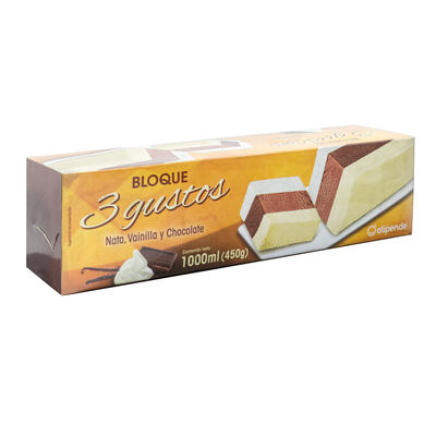 Helado de corte Alipende 1l tres gustos