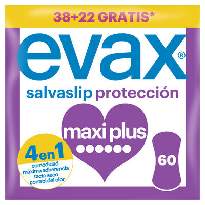 Salvaslip Evax 38+22 unidades Maxi-Plus