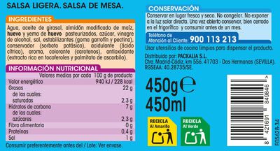 Salsa ligera Alipende 450ml