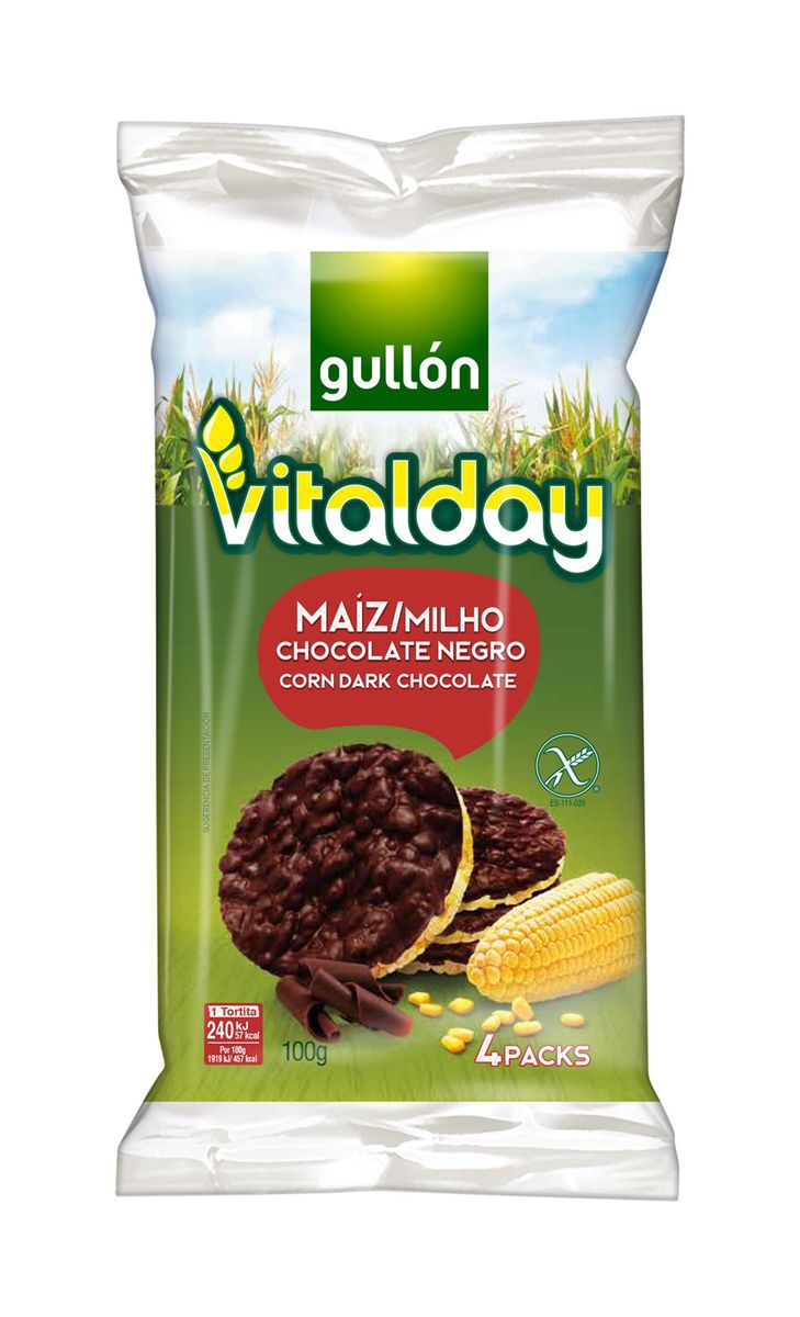 Tortitas maiz Vitalday 100g chocolate