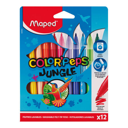 Rotulador Jungle Maped color 12 uds