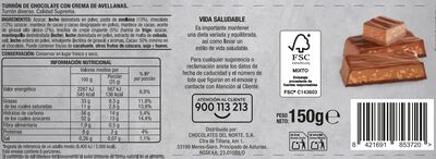 Praliné de chocolate con crema de avellana Alipende 150g