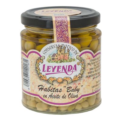 Habitas baby con aceite de oliva Leyenda 140g