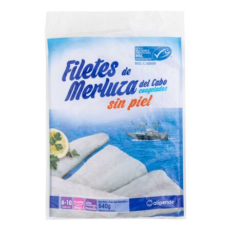 Filete de merluza Alipende 540g sin piel