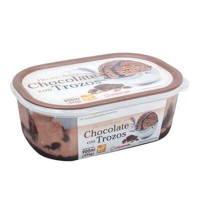 Helado en tarrina Alipende 900ml chocolate con trozos