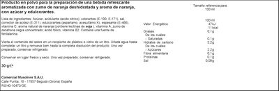 Refresco en polvo Tang sobre 30g naranja