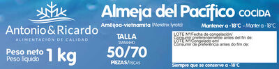 Almeja pac&iacute;fico Antonio y Ricardo 1kg