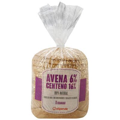 Pan molde Alipende avena y centeno 500g