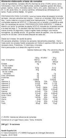 Papilla sin gluten Nestlé 240g maíz y arroz