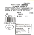 Jam&oacute;n de cebo 50% raza ib&eacute;rica pieza 8k aprox