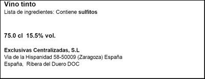 Vino tinto D.O Rivera del Duero Figuero 75cl Tempranillo
