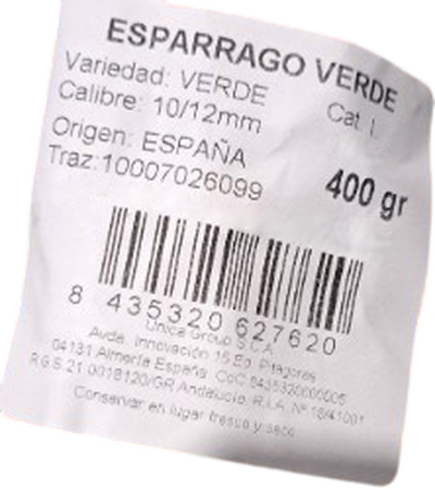 Esp&aacute;rrago verde manojo 400g