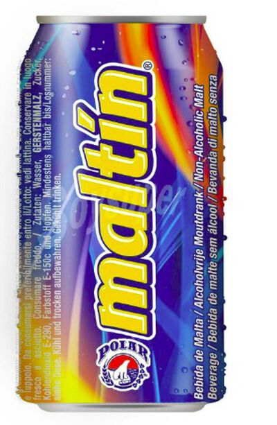 Bebida maltín polar con capacidad de 33 cl