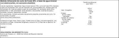 Refresco San Benedetto 400ml con zumo fruta mix