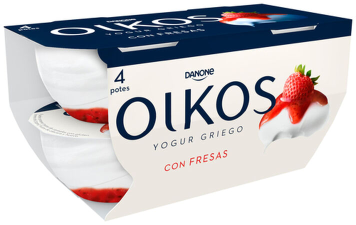 Yogur estilo griego Oikos pack 4 fresa