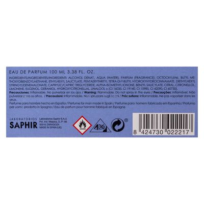 Eau de parfum Saphir man 100ml navy