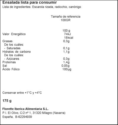 Ensalada gourmet Florette 175g
