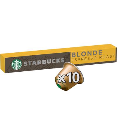 Caf&eacute; blonde espresso roast intensidad 6 Starbucks 10 c&aacute;ps