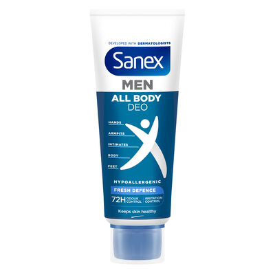 Desodorante crema corporal men Sanex fresh defence 75 ml