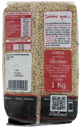 Lenteja Miau black edition 1kg verdina