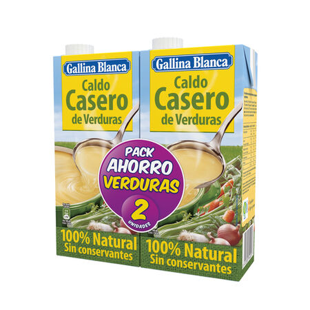 Caldo casero Gallina Blanca 1l pack-2 verdura