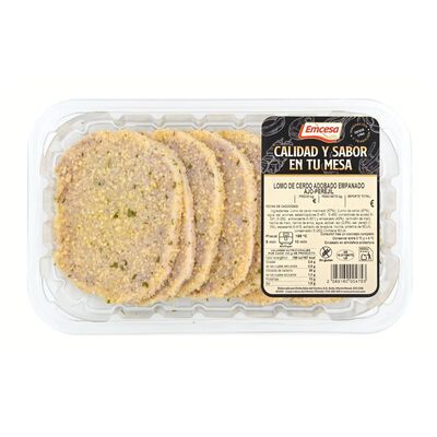 Filete de lomo de cerdo empanado con ajo y perejil Emcesa 450g aprox