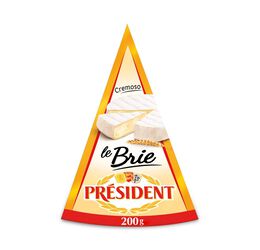 Queso Brie PRESIDENT, cuña 200 g