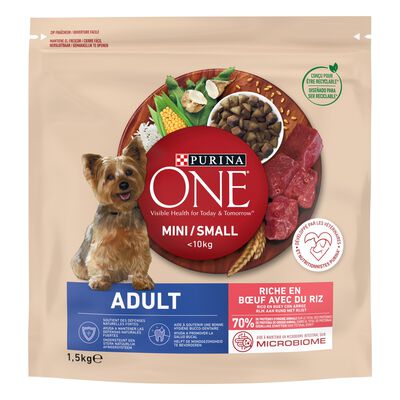 Pienso perro One adulto buey y arroz 1,5kg