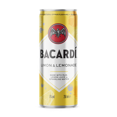 Bebida combinada preparada Bacardí con limón y limonada 25cl