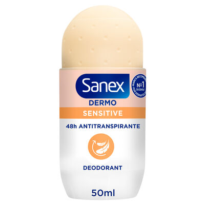 Desodorante roll-on Sanex Dermo Sensitive 48h antitranspirante, 50ml
