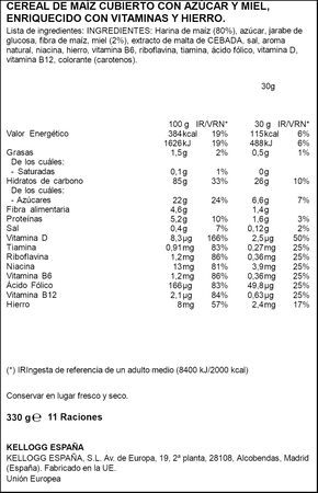 Cereales pops miel de Kellogg´s 330g