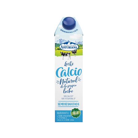 Leche Asturiana calcio 1l semidesnatada