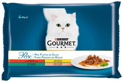 Comida h&uacute;meda gato Purina pack 4