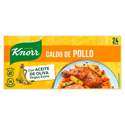 Caldo en pastillas con aceite de oliva Knorr 24 unidades pollo