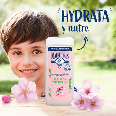 Gel de baño Le Petit Marseillais 650 ml Flor de cerezo