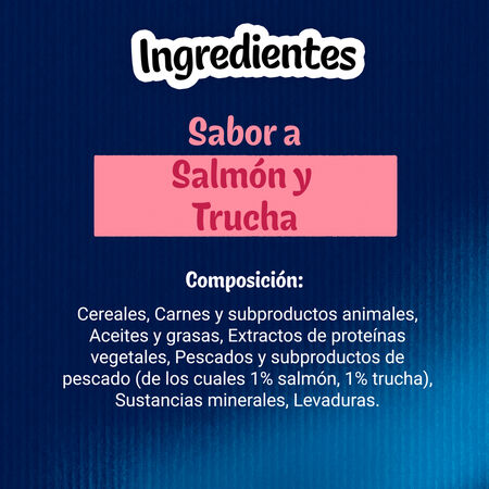 Snacks de salmón y trucha para gatos Felix 45g