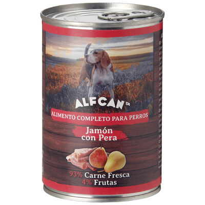 Alimento perro Alfcan jamón con pera 400g