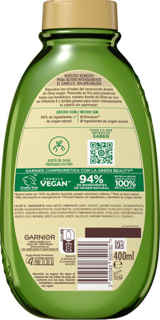 Champ&uacute; nutrici&oacute;n extrema Garnier Original Remedies 400ml oliva mitica