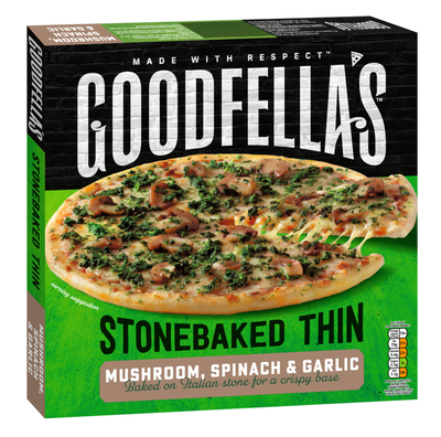 Pizza Goodfellas 378g espinacas y champiñones