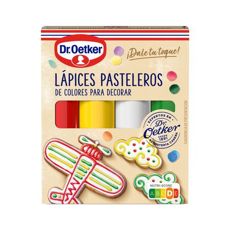 Lápices pasteleros Dr Oetker 76g colores