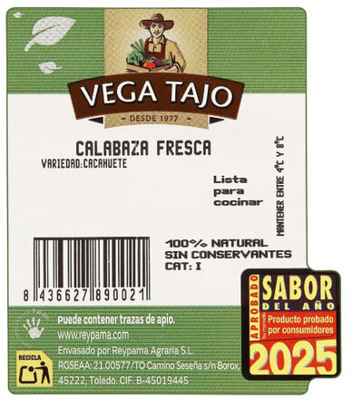 Calabaza Troceada Bandeja 500g