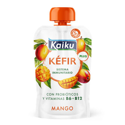 Kéfir pouch mango con probióticos y vitaminas B6 y B12 Kaiku 110g
