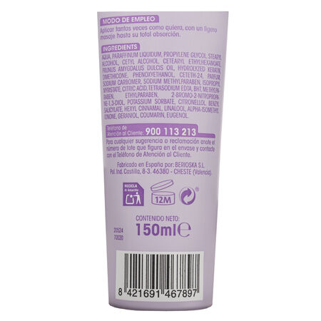 Crema de manos Bodyplus 150ml almendras