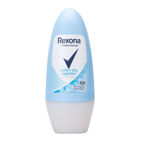 Desodorante en roll-on Rexona 50ml algodón sin alcohol