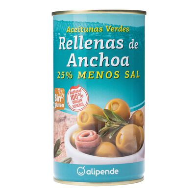 Aceitunas rellenas Alipende 150g suave reducido en sal
