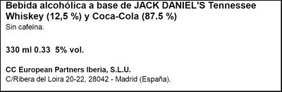 Jack Daniel's con Coca-Cola 33cl